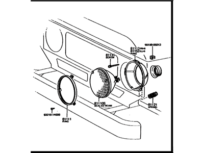 Toyota 81150-60021 Driver Side Headlight Assembly