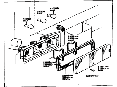 1980 Toyota Land Cruiser Back Up Light - 81560-60112