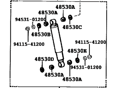 Toyota 48531-69047 Shock Absorber Assembly Rear Left