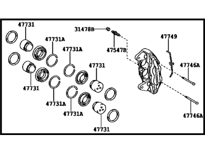 Toyota 47750-60350 Cylinder Assembly, Disc