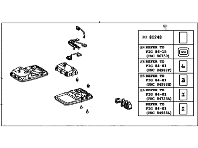 Toyota 81260-35591-B0 Lamp Assembly, Map