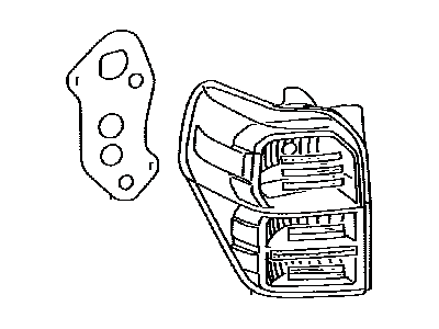 Toyota 81551-35370 Lens & Body, Rear Combination