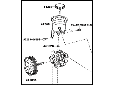 2013 Toyota 4Runner Power Steering Pump - 44310-60540