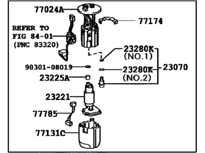 Toyota 77020-35151 Fuel Suction Tube Assembly W/Pump & Gage