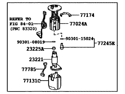 Toyota 4Runner Fuel Pump - 77020-35160