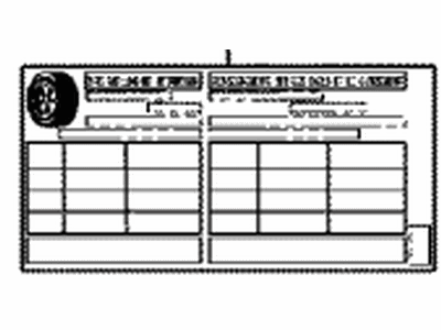 Toyota 42661-42A50 Label, Tire Pressure