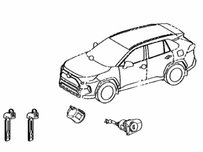 2019 Toyota RAV4 Door Lock Cylinder - 89704-42C10