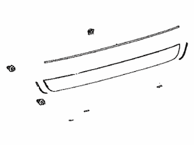 Toyota 76802-42140 GARNISH Sub-Assembly Ba