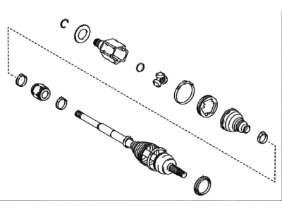 Toyota bZ4X Axle Shaft - 43430-42010