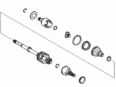 Toyota bZ4X Axle Shaft - 42340-42080