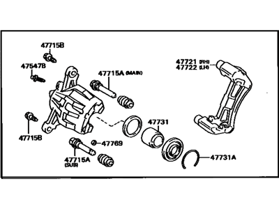 1995 Toyota Camry Brake Caliper - 47730-06010