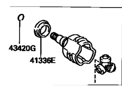 Toyota 43040-20020 Front Cv Joint Inboard, Left