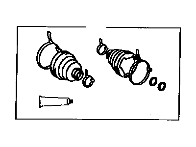 Toyota 04438-06021 Front Cv Joint Boot Kit, In Outboard, Right