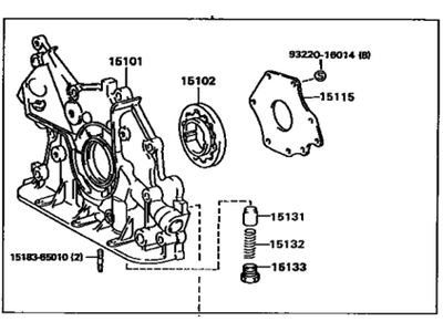 Toyota 15100-74020 Pump Assembly, Oil