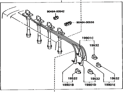 1995 Toyota Avalon Spark Plug Wire - 19037-20010