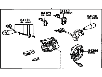 1996 Toyota Camry Turn Signal Switch - 84310-33021