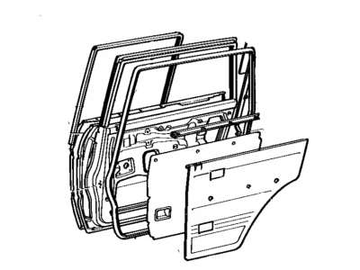 Toyota 68142-90A01 Run, Rear Door Glass