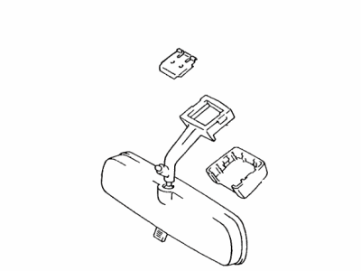 Toyota 87810-90K02 Inner Rear View Mirror Assembly