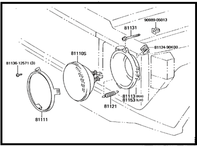 Toyota 81150-90K01 Driver Side Headlight Assembly