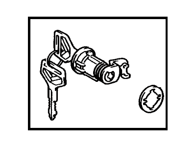 Toyota 69051-90K02 Cylinder & Key Set, Door Lock, RH