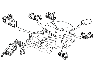 Toyota 69005-90L66-01 Cylinder Set, Lock