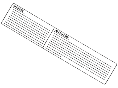 Toyota 74564-60010 Plate, Offroad Vehicle Caution