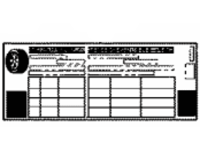 Toyota 42661-42810 Label, Tire Pressure