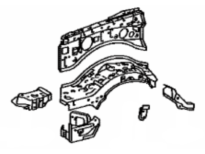 Toyota 53701-3D480 Apron Sub-Assy, Front Fender, RH