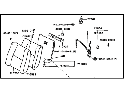 Toyota 71490-2B871-C0 Back Assembly, Rear Seat, LH