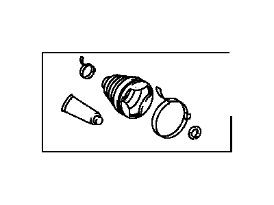 Toyota 04438-20360 Front Cv Joint Boot Kit Inboard Joint, Left