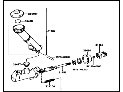 1998 Toyota Celica Clutch Master Cylinder - 31410-20590