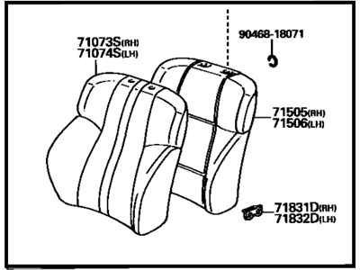 Toyota 71430-2H590-C2 Back Assembly, Front Seat, LH