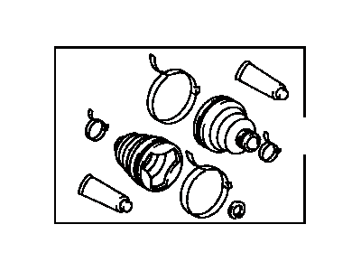 Toyota 04438-20131 Front Cv Joint Boot Kit, In Outboard, Left