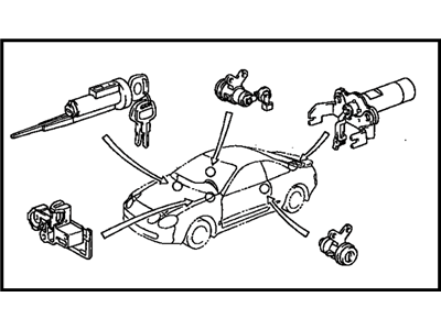 Toyota Celica Door Lock Cylinder - 69005-2B350