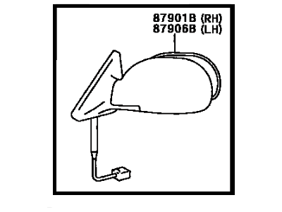 Toyota 87910-2B780-B0 Passenger Side Mirror Assembly Outside Rear View