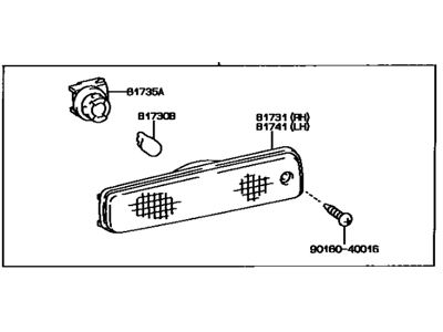 Toyota 81730-20230 Lamp Assy, Side Turn Signal, RH