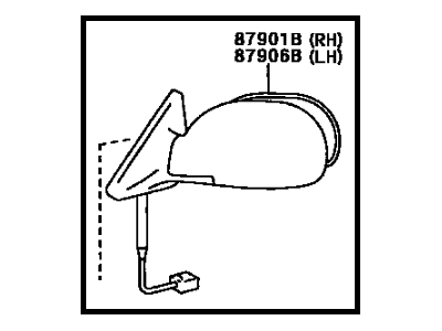 Toyota 87940-2B780-H0 Driver Side Mirror Assembly Outside Rear View