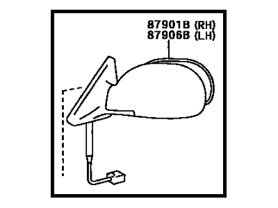 Toyota 87940-2B780-J0 Driver Side Mirror Assembly Outside Rear View