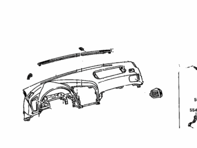 Toyota 55401-20690-C0 Pad Sub-Assy, Instrument Panel Safety