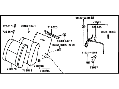 Toyota 71480-2H061-A1 Back Assembly, Rear Seat, RH