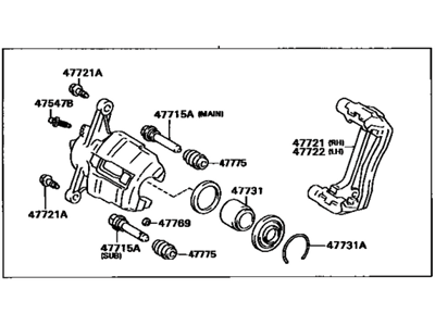 Toyota Celica Brake Caliper - 47750-20481