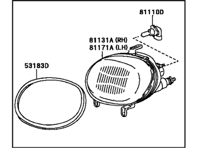 1995 Toyota Celica Headlight - 81012-20020