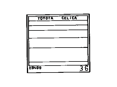 Toyota 42661-2B412 Plate, Tire Pressure Caution