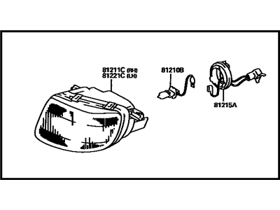 Toyota 81220-20270 Lamp Assembly, Fog, LH