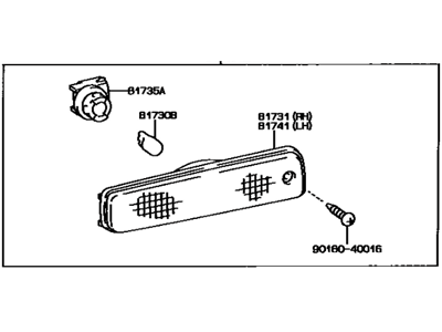 Toyota 81740-20200 Lamp Assy, Side Turn Signal, LH