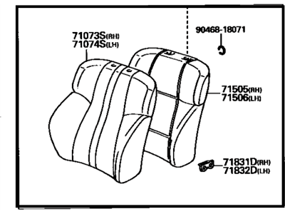 Toyota 71430-2H290-A1 Back Assembly, Front Seat, RH