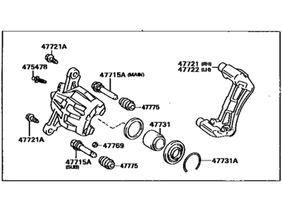 Toyota Celica Brake Caliper - 47730-20481