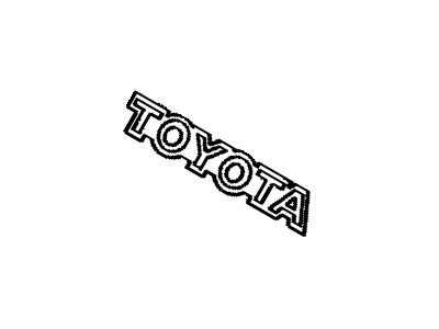 Toyota 75443-20530 Back Door Name Plate, No.3