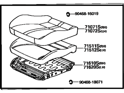 Toyota 71410-2G580-C1 Cushion Assembly, Front Seat, RH