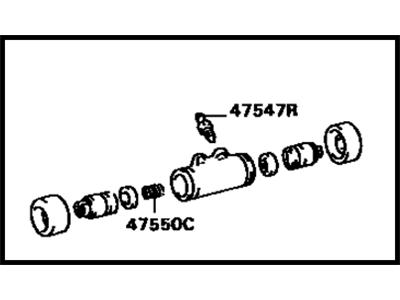 2001 Toyota Celica Wheel Cylinder - 47550-20150